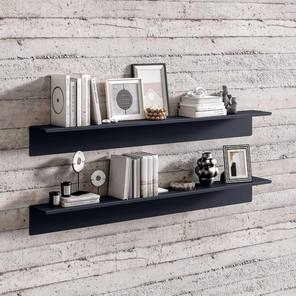 Półka wisząca JOANNE 1200 mm, antracytowa