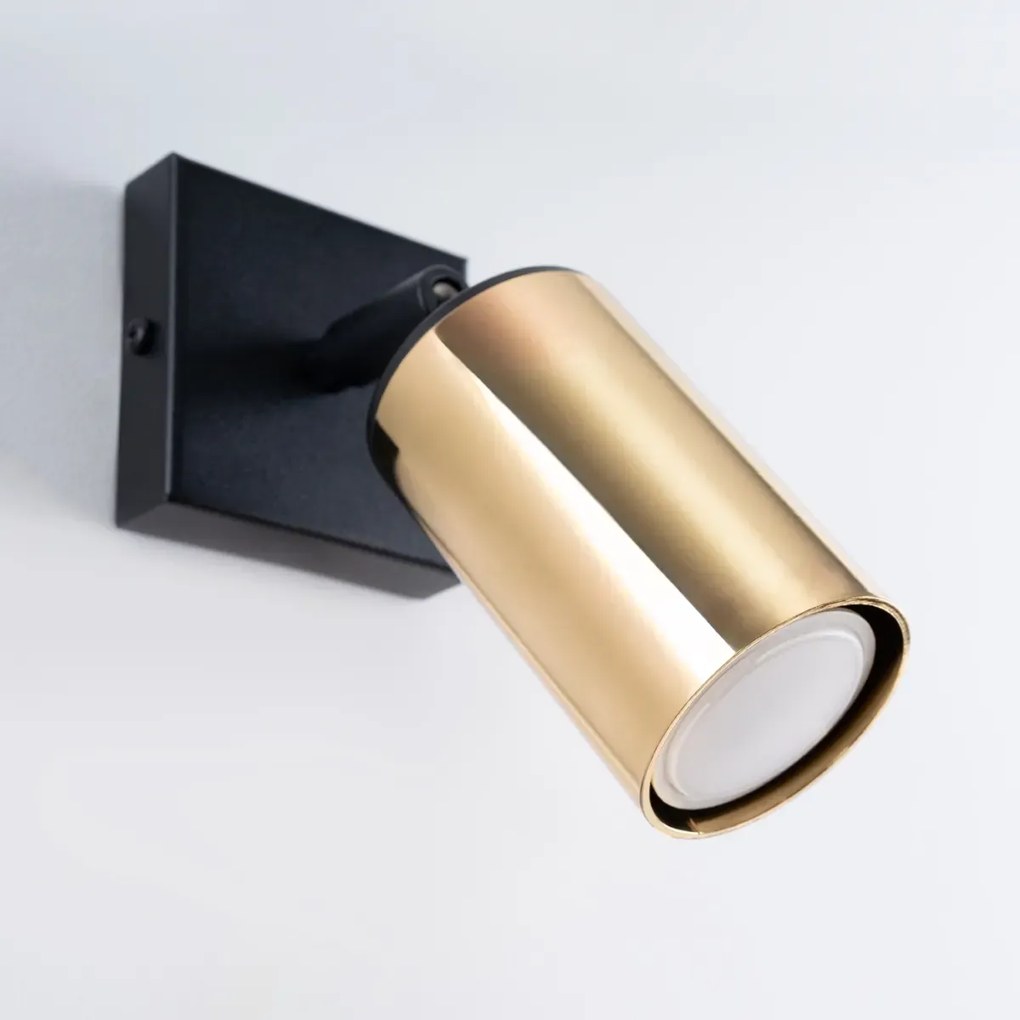 Kinkiet WINX czarny/złoty SOLLUX  LIGHTING