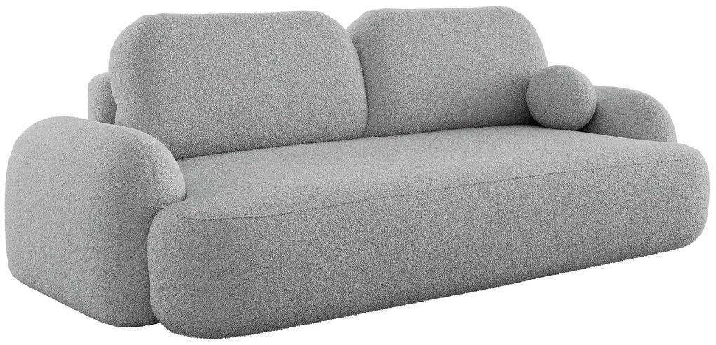 Jasnoszara sofa chmurka z funkcją spania R7-A60