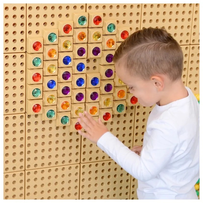 Masterkidz akrylowe kolorowe diamenciki do tablicy naukowej stem 72 sztuki