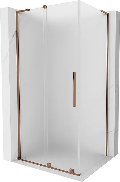 Mexen Velar L kabina prysznicowa rozsuwana 90 x 85 cm, szron, różowe złoto - 871-090-085-33-60