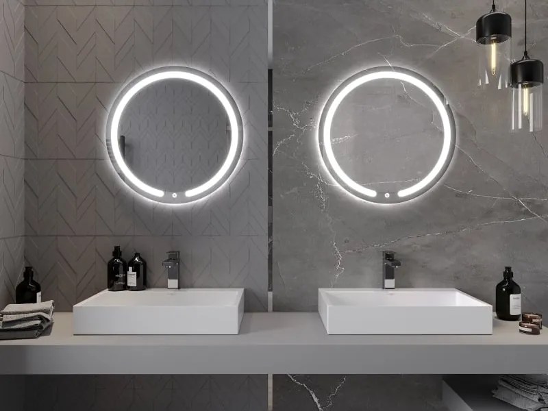Mexen Rose lustro łazienkowe podświetlane, okragłe 60 cm, LED 6000K, antypara - 9810-060-060-611-00