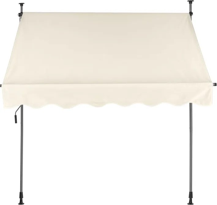 Markiza przeciwsłoneczna, regulowana AW-016 na taras, balkon, beżowa, 200x120 cm