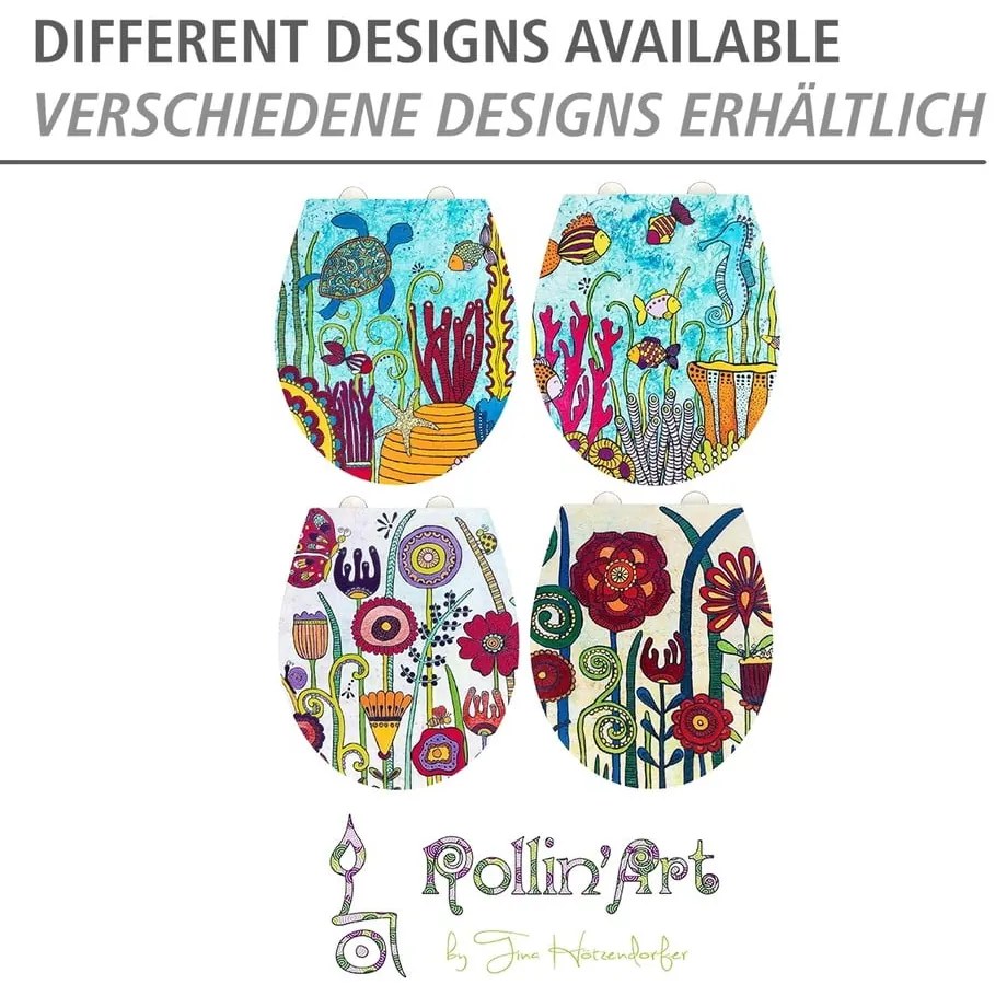 Deska sedesowa wolnoopadająca 37 x 44,5 cm Rollin'Art Ocean Life – Wenko
