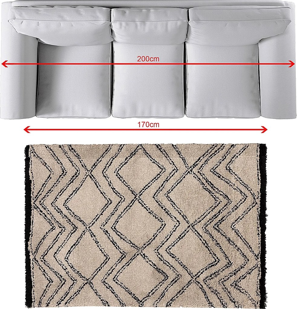 Dywan Royal Nomadic sand/black 120x170cm