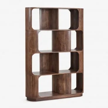 Regał 120x170 Cm Z Drewna Diepe Ciemny Drewniany Uchwyt - Sklum