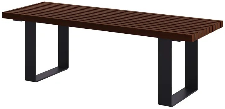 Ławka miejska bez oparcia 150cm palisander - Austis 2X