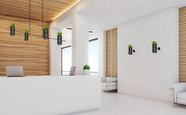 Czarny kinkiet kwietnik - EX605 E8-H85