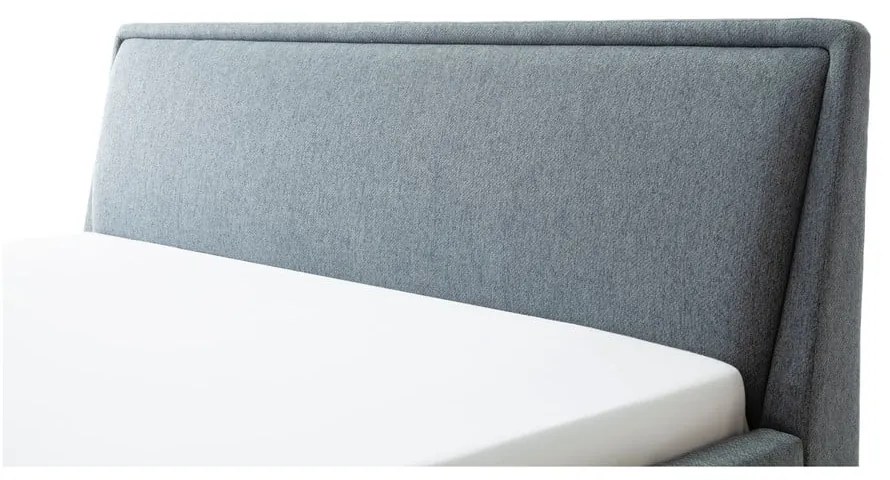 Zielone/niebieskie tapicerowane łóżko dwuosobowe bez stelaża 180x200 cm Frieda – Meise Möbel