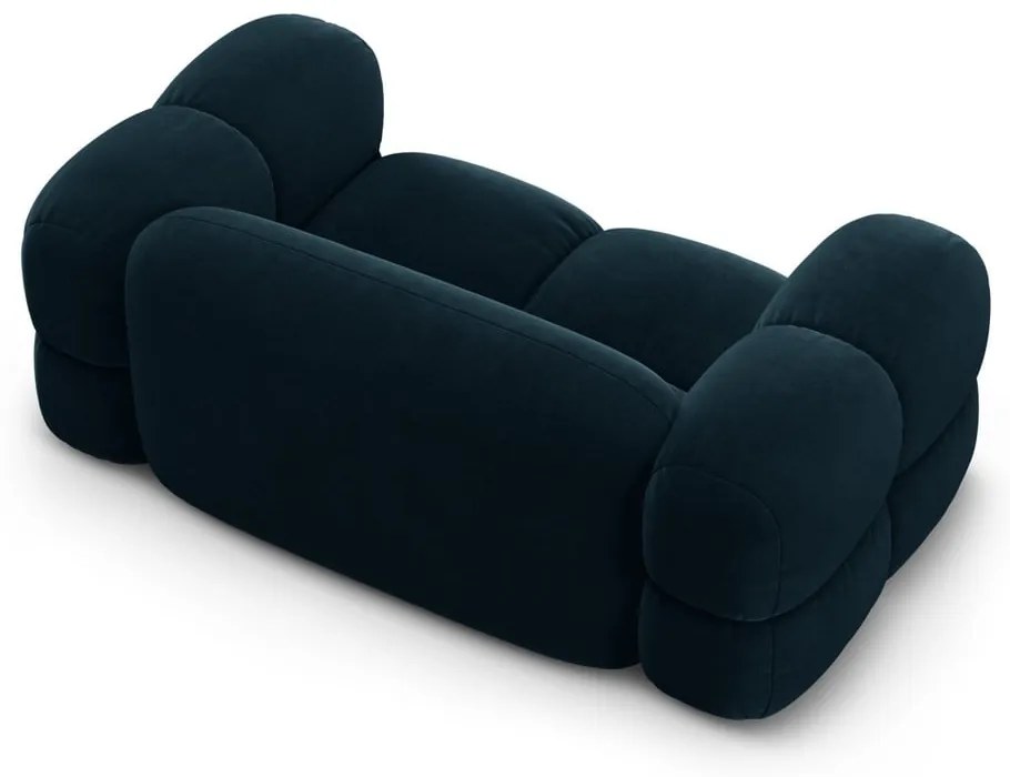 Ciemnoniebieska aksamitna sofa 180 cm Loretto – Cosmopolitan Design