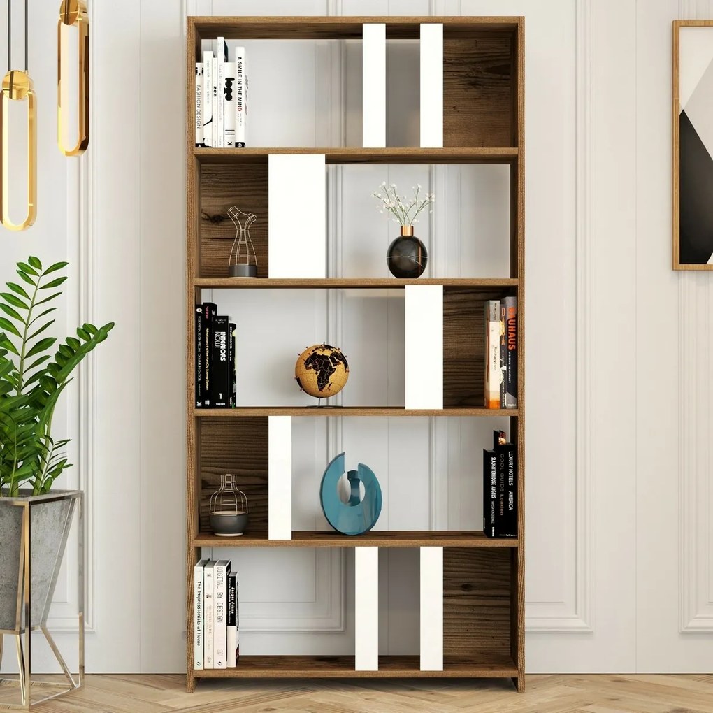 Biblioteczka Lima White and Walnut