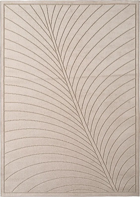 Dywan uniwersalny Nova 3D Liść beżowy 120 cm x 170 cm