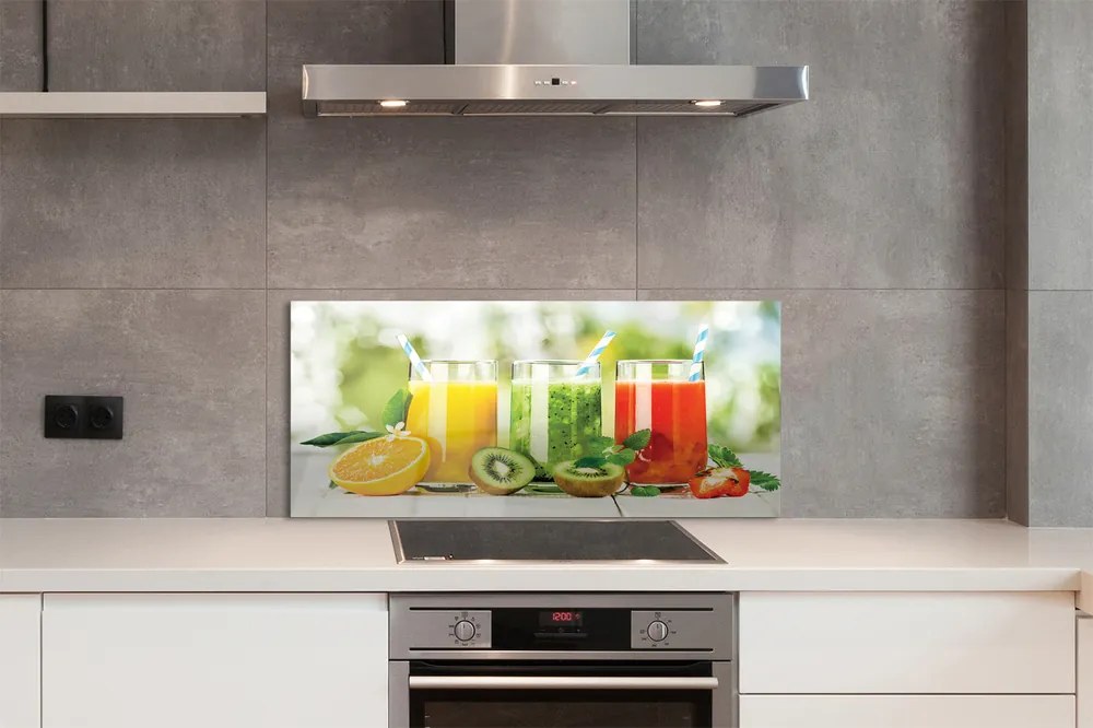 Szklany Panel Owocowy Duet Truskawki i Kiwi