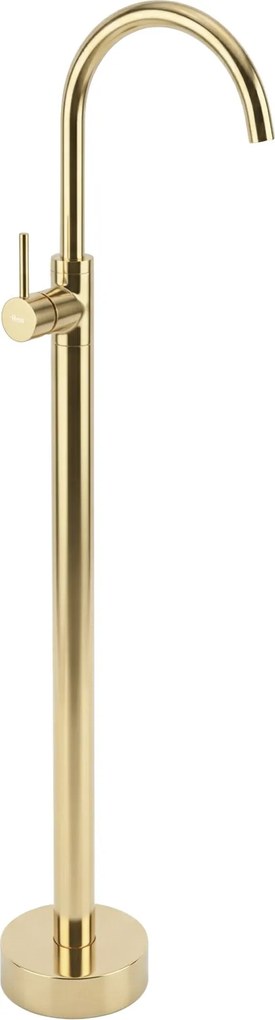 Bateria umywalkowa podłogowa Rea Lungo Złota