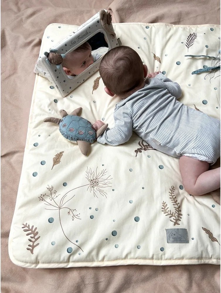 Jasnożółta mata do zabawy dla dzieci 80x80 cm Sea Garden – Cam Cam Copenhagen