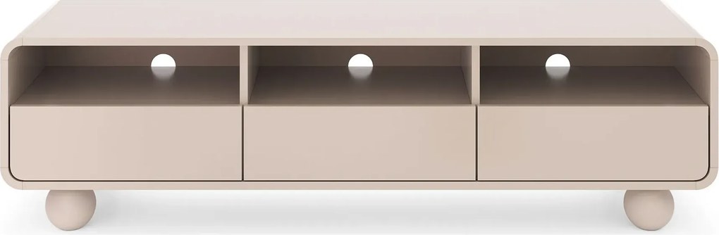 Kaszmirowa szafka RTV na kulistych nóżkach 160 cm P4-C61