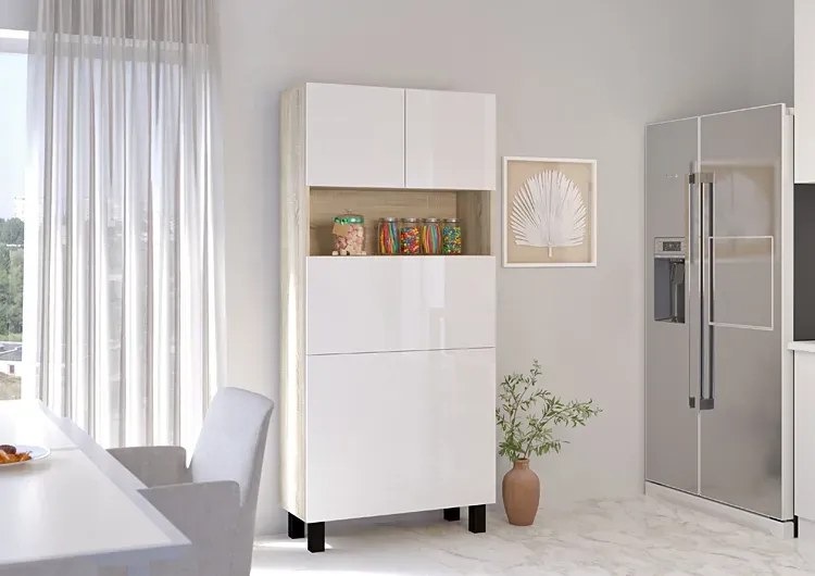 Szafka z biurkiem składanym dąb sonoma + biały Z2-G45