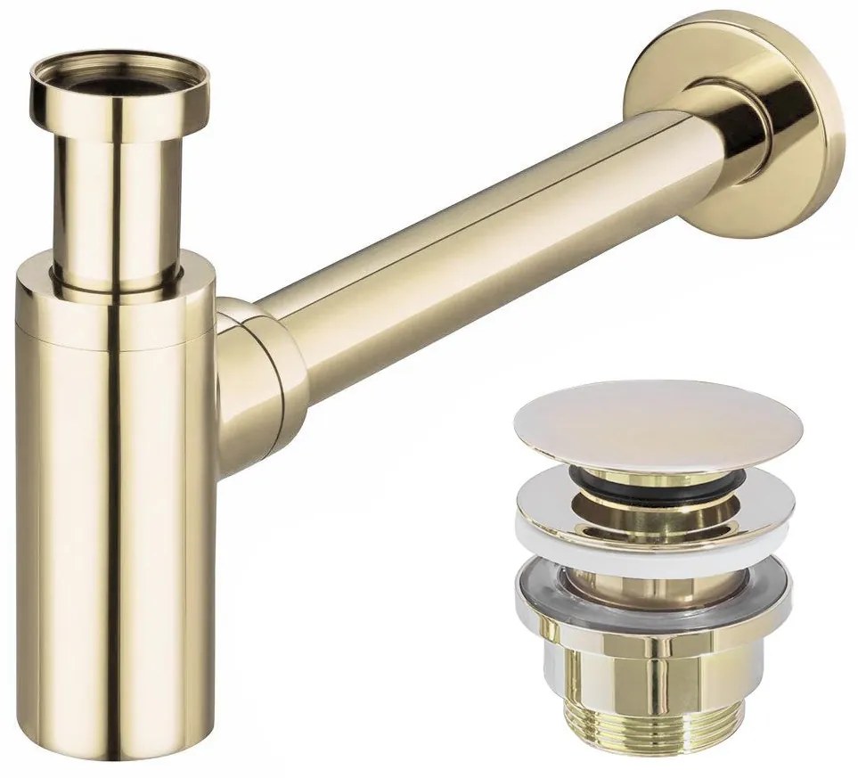 Syfon Umywalkowy Klik-Klak Uniwersalny REA Złoty