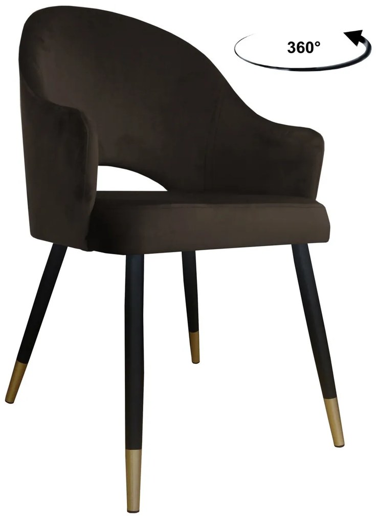 Krzesło obrotowe Velvet podstawa czarno-złota MG05