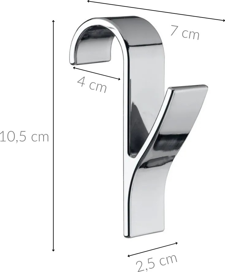 Haczyk - wieszak na grzejnik żeberkowy, chrom, 4 sztuki w komplecie, WENKO