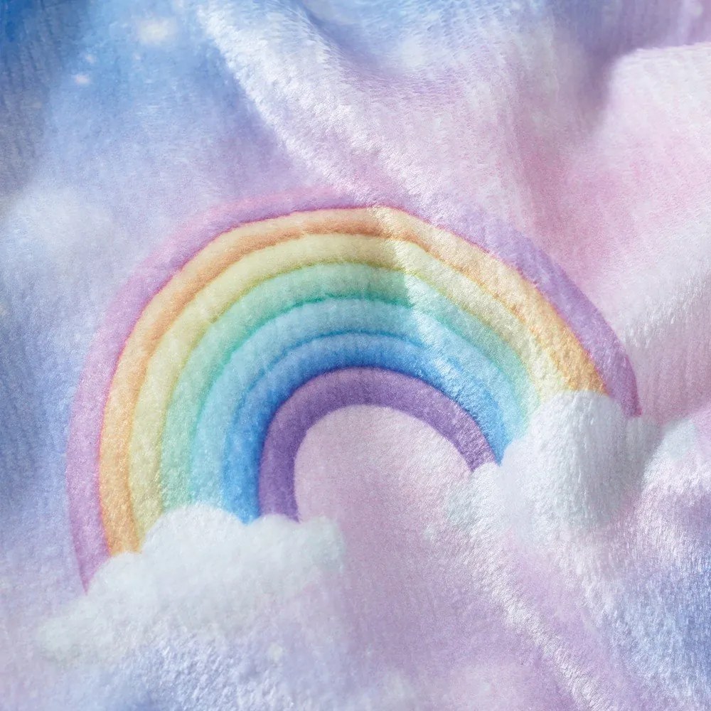 Niebiesko-różowy koc dziecięcy z mikropluszu 130x170 cm Candy Unicorn – Catherine Lansfield
