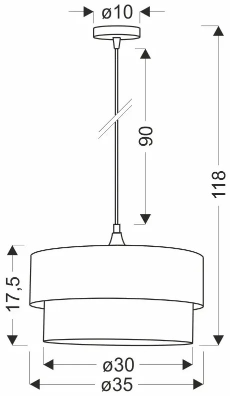 Ciemnozielona nowoczesna lampa wisząca - D188 Sabita