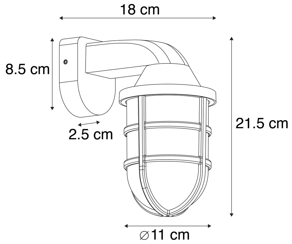 Zewnetrzna Nowoczesny Kinkiet / Lampa scienna zewnętrzny czarny IP54 - Joeri Nowoczesny Oswietlenie zewnetrzne