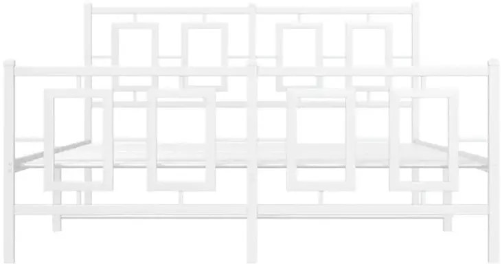 Łóżko metalowe białe w stylu industrialnym 140x200 cm C5-D94