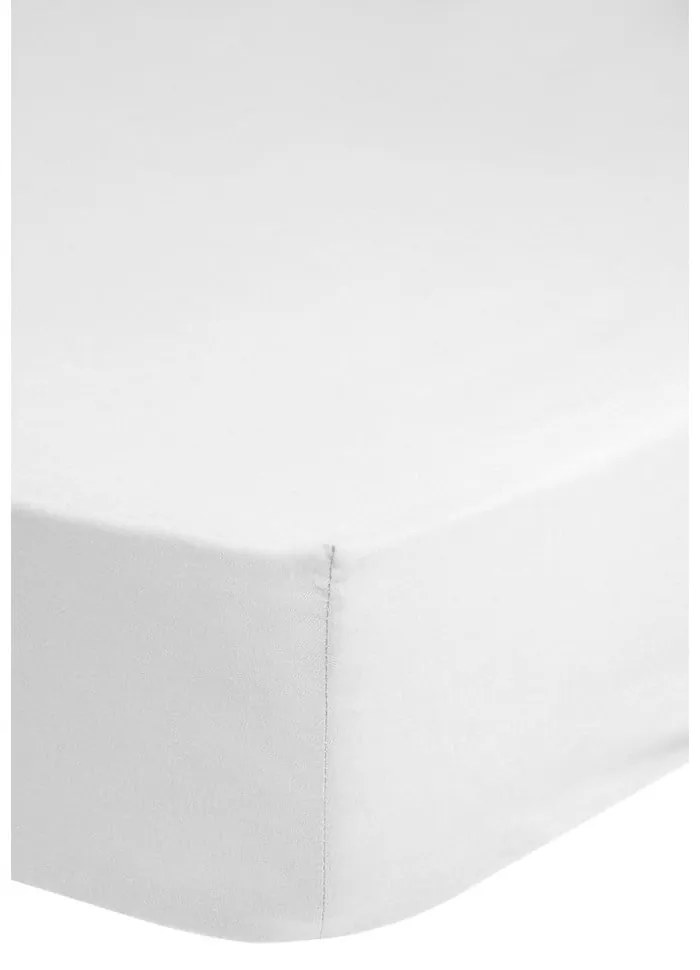 Dziecięce białe bawełniane prześcieradło elastyczne Good Morning, 60x120 cm