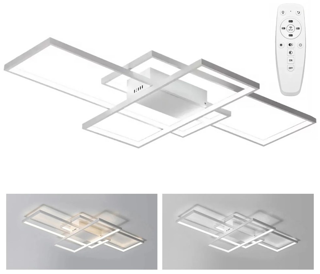 Lampa sufitowa nowoczesna LED + PILOT APP660 Biała