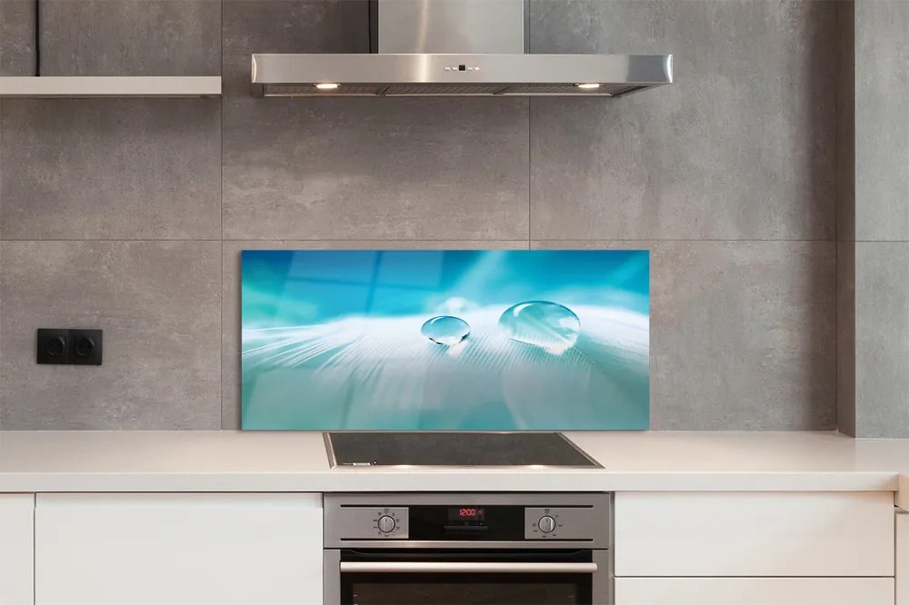 Panel nad Blat Kuchenny Makro Detal Kropli Wody