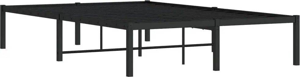 Czarne Metalowe Łóżko Industrialne 140X200 Cm 120 Cm D5-G18