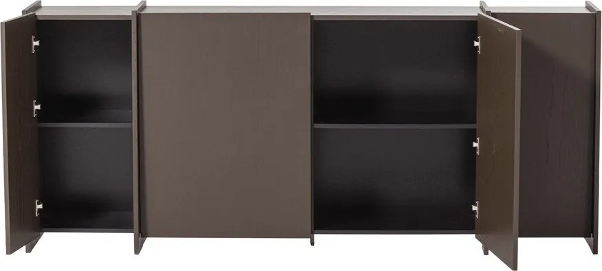 Ciemnobrązowa komoda w dekorze jesionu 200x85x44 cm Brock – WOOOD