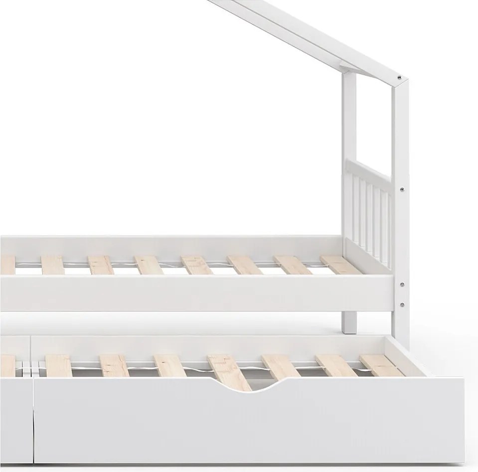 Łóżko domowe biały 208x97x148 design