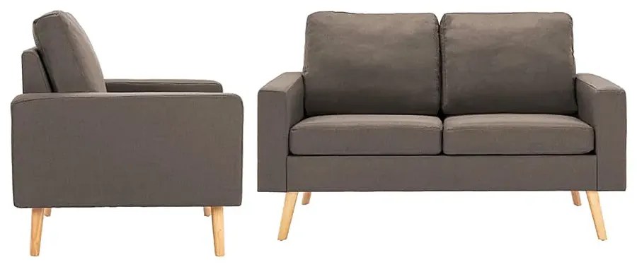 3-osobowy zestaw wypoczynkowy z fotelem, taupe - Muria 3X