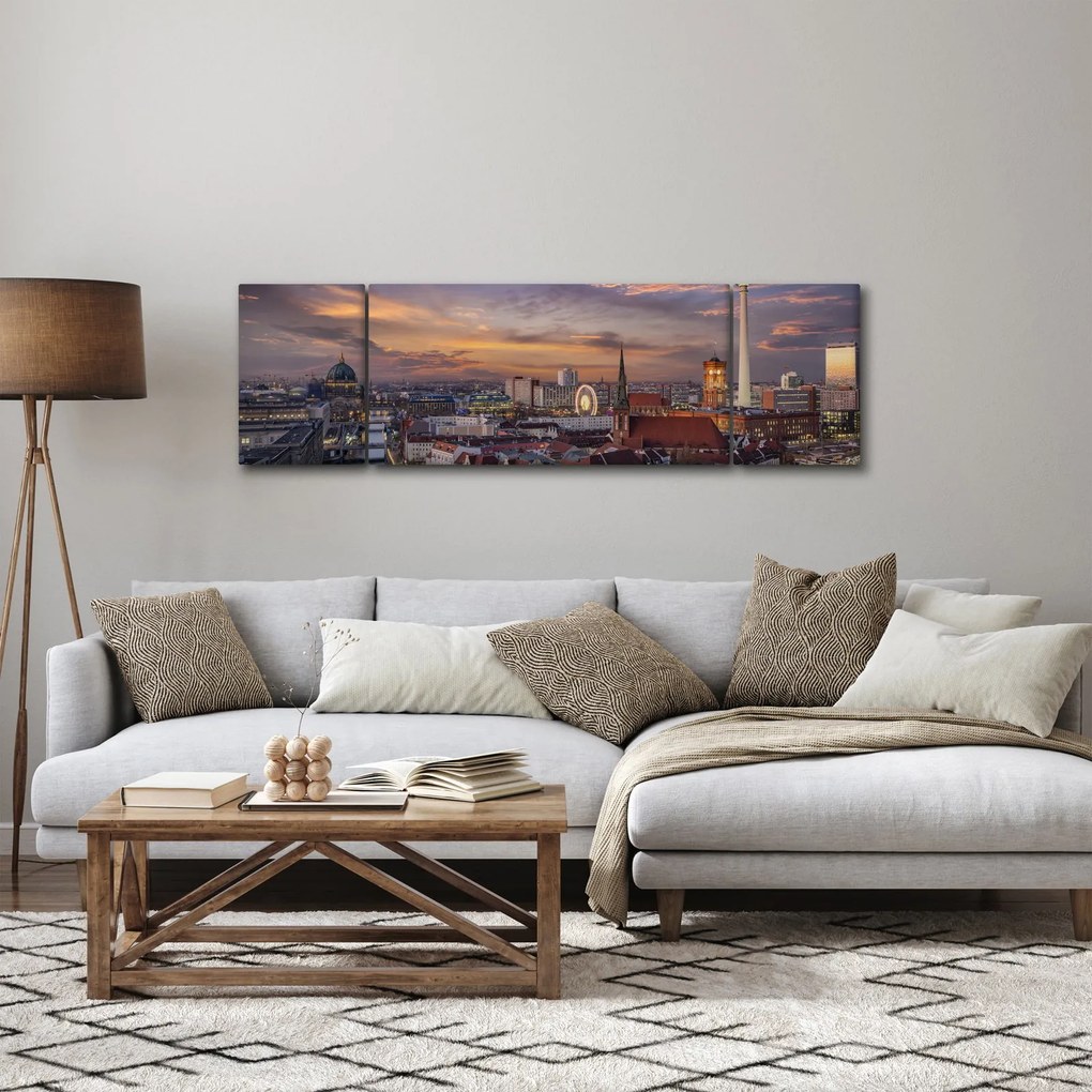 Obraz - Zachód słońca nad Berlinem (170x50 cm)