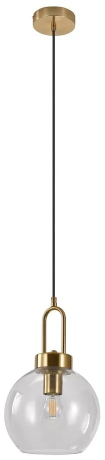 Lampa wisząca w kolorze mosiądzu ze szklanym kloszem ø 20 cm Luton – House Nordic
