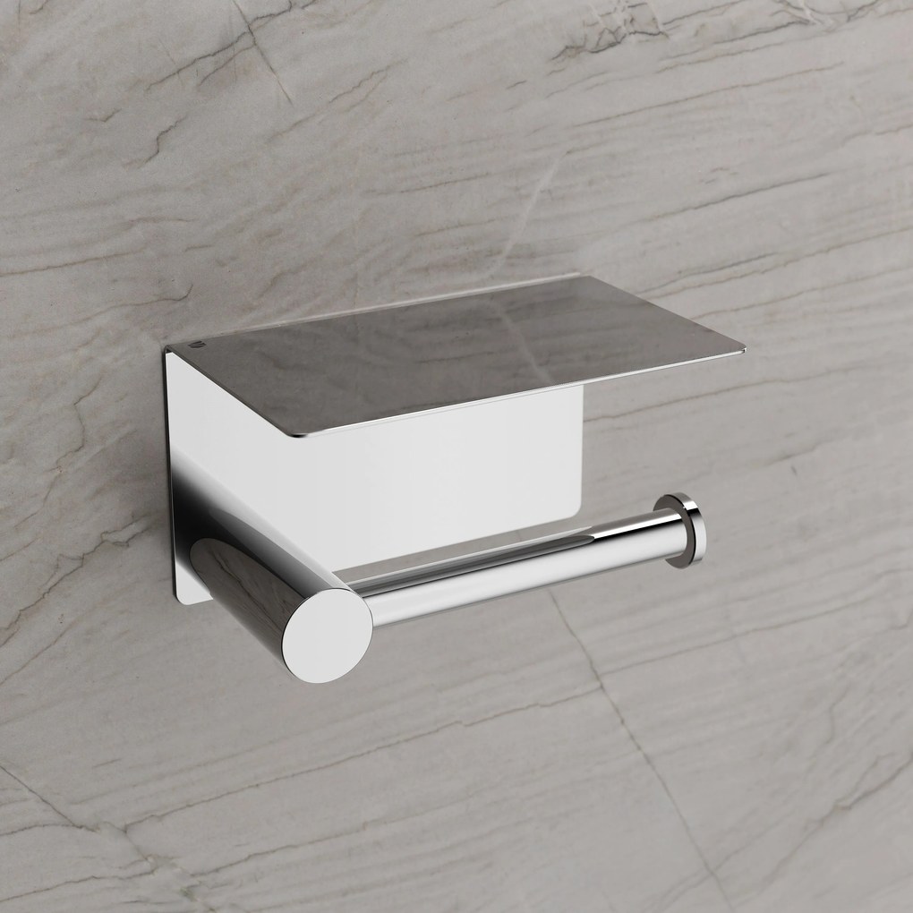 Uchwyt na papier toaletowy OLA - z półką