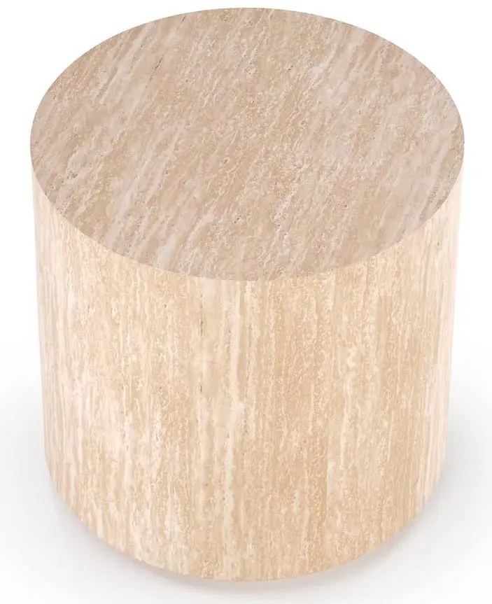 Nowoczesna okrągła ława kawowa trawertyn M3-Z72