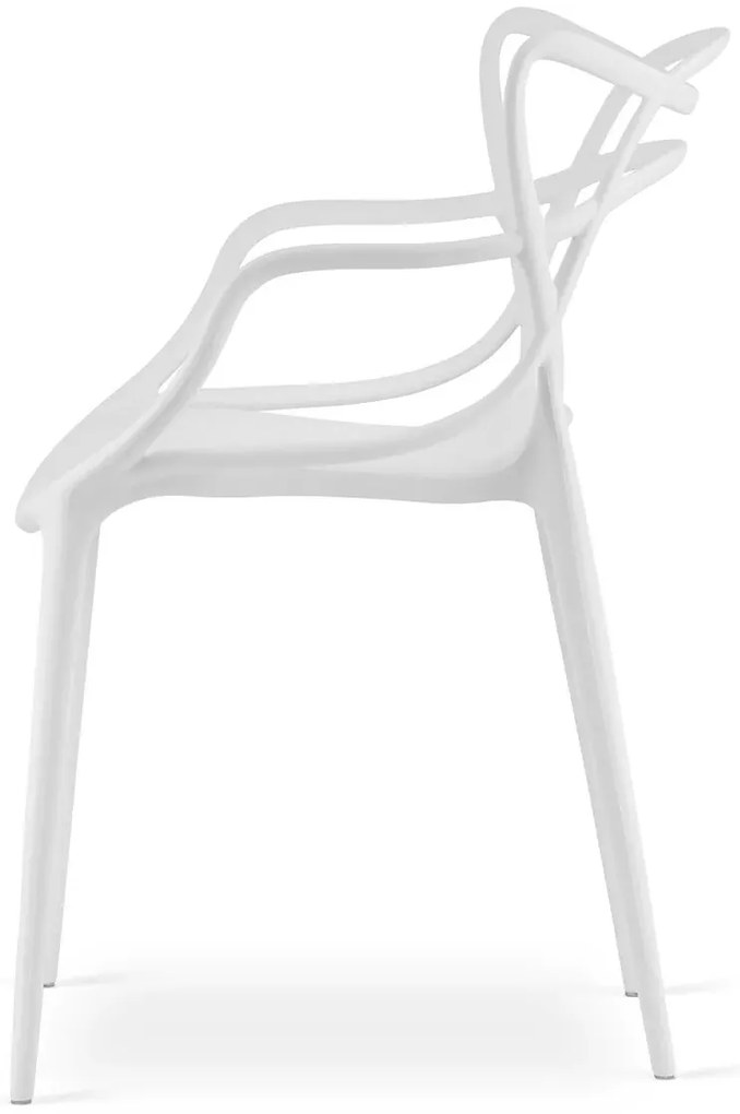 Białe nowoczesne krzesło do stołu M0-R20