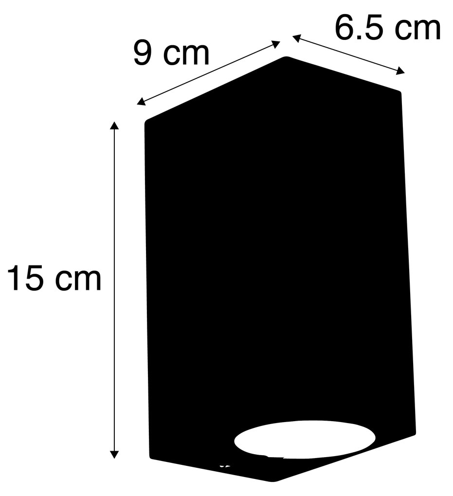 Zewnetrzna Zestaw 2 Nowoczesnych lamp ściennych czarnych 2-światłowych IP44 - Baleno Nowoczesny Oswietlenie zewnetrzne