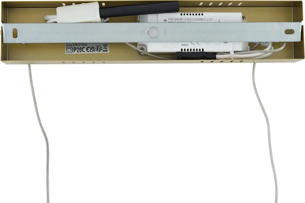 Designerska lampa wisząca złota prostokątna z 3-stopniową regulacją ściemniania - Krisscross