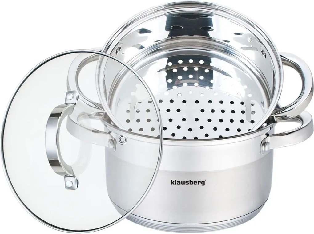 Garnki do gotowania na parze 3 elementy 18cm M6-S35