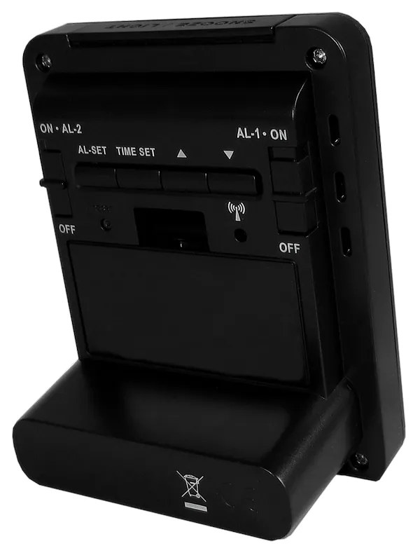 Budzik cyfrowy Lavvu Duo Black, 9,2 cm