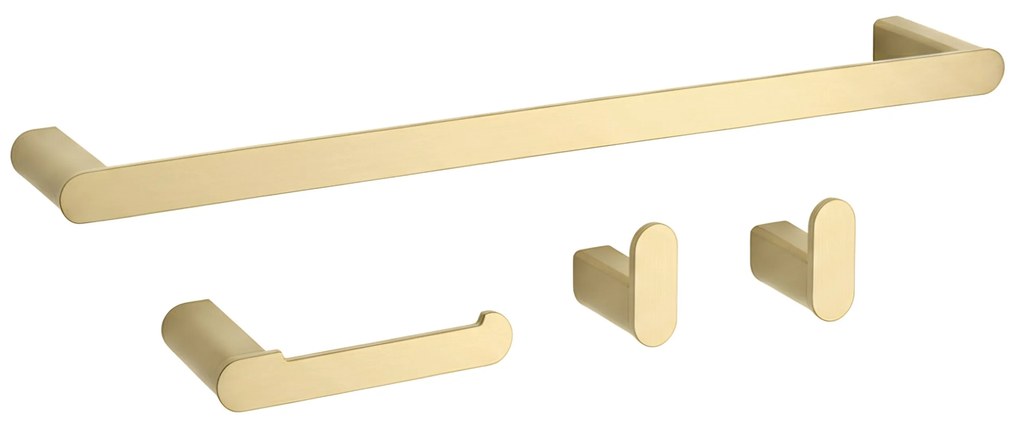 Zestaw akcesoriów łazienkowych Mati Złoty Szczotkowany 4 elementy