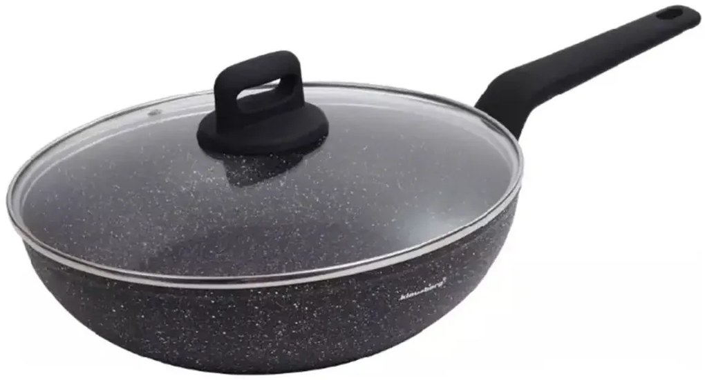 Aluminiowy wok z powłoką marmurkową 28cm - Ibrok 14X