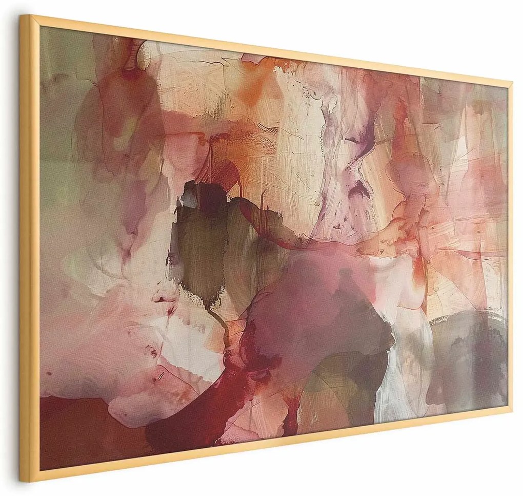 Plakat Wiosenna kompozycja 60x40 cm z ramą złotą bez marginesu ARTGEIST B