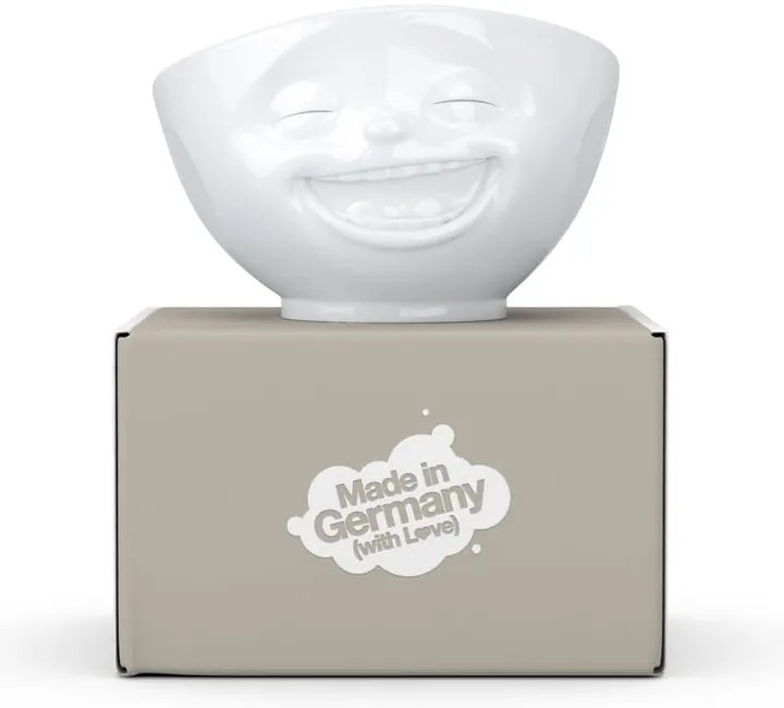 Biała porcelanowa uśmiechnięta miska 58products