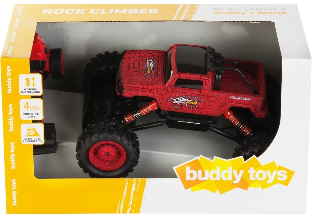 Samochód zdalnie sterowany Buddy Toys BRC 14.614RC Rock Climber, czerwony