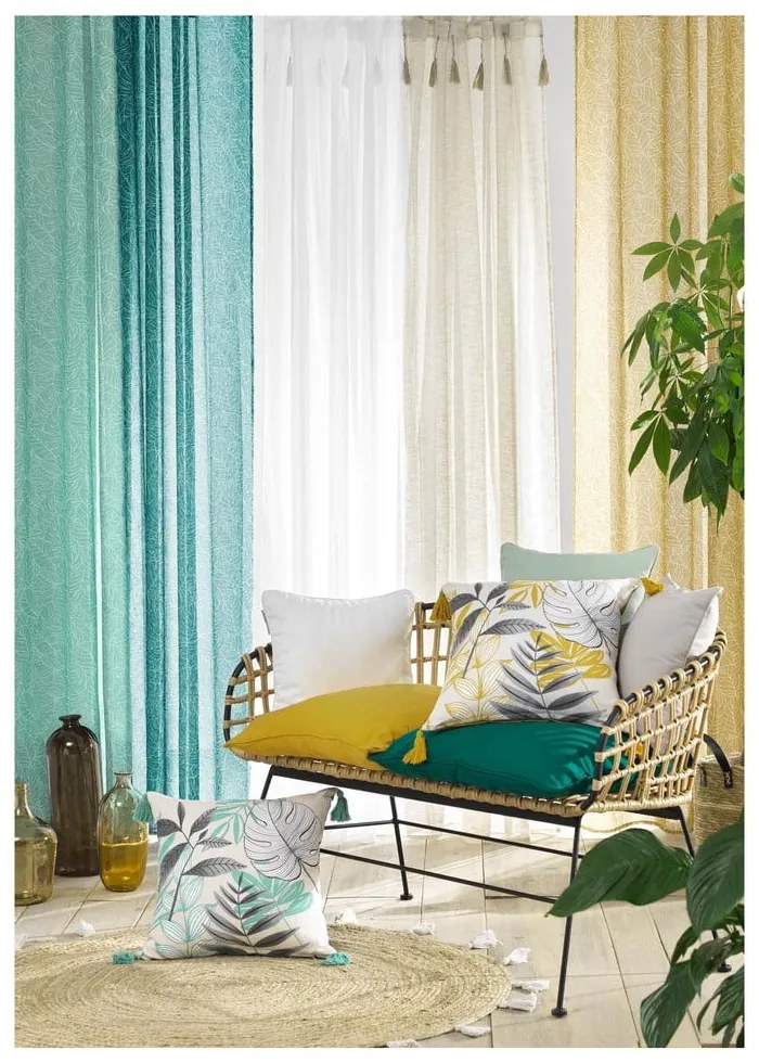 Żółta firanka 140x240 cm Dalila – douceur d'intérieur